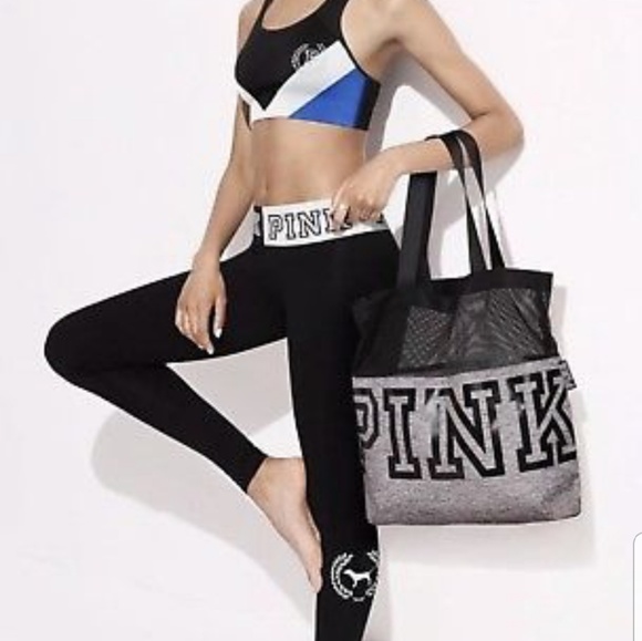 PINK Victoria's Secret Handbags - 🆕PINK grey mesh tote. NEW in Package!